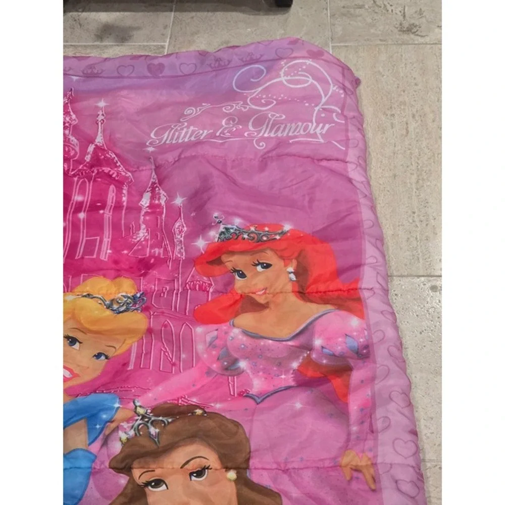 Twin Heavy Disney Princess Glitter and Glamour Sleeping Bag‎ 28x56